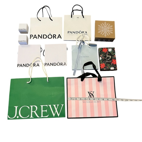 Pandora, Victoria Secret, J Crew Shopping Bag Lot Gift Set - Picture 3 of 3